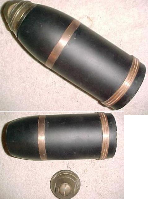 French 19th Century 88mm Artillery Shell